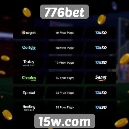 Métodos de pagamento disponíveis no 776bet